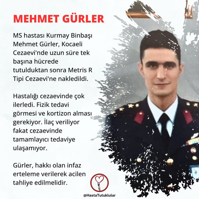 Hastanede olmasi gereken insanlari cezaevinde öldürüyorlar!

YaşlıHasta TutuklularaTahliye

@alibabacan @ErbakanFatih
@T_Karamollaoglu @dmtevgar
@yesimsalkim @sgokbakar @yildarado @nibenka
@demetakbag  @TBMMresmi #fenerağlama #Yargı
#galatasarayşampiyon 
#FenerbahcesencokYAŞA