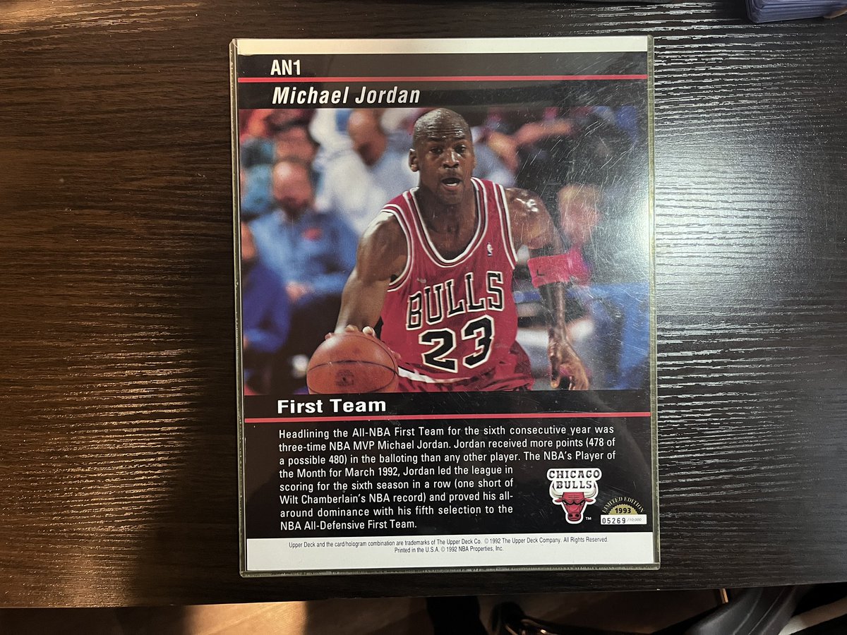 Upper Deck Jordan 8x10 Card /10000 $50 Shipped obo 📦 Tag an MJ collector! #NBA @UniqueFindsRTs @Nolacardtweets @SleepyCards_RT