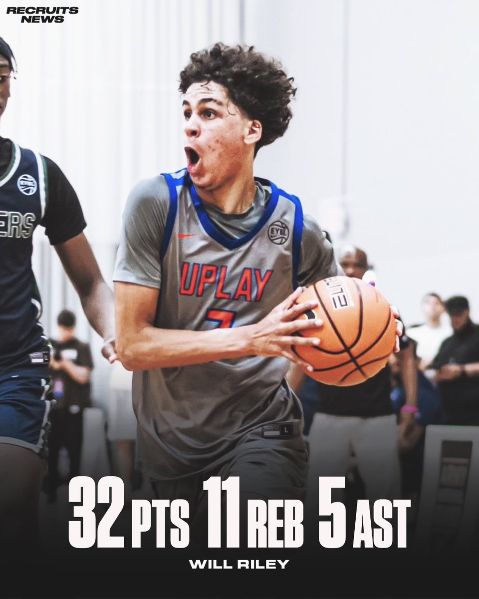 Will Riley's hot streak continues.

Dropped 32 points, 11 rebounds, and 5 assists in a win over Expressions Elite.

Shot 82% (9-11 FT) from the free throw line.