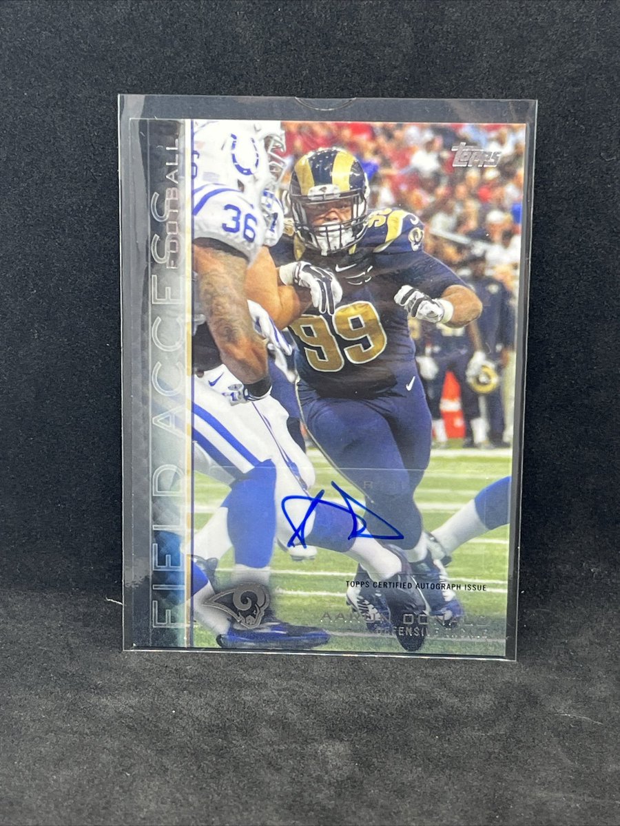 2nd Year Aaron Donald Auto $45 BMWT #NFL #RamsHouse #whodoyoucoect @UniqueFindsRTs @SleepyCards_RT @Nolacardtweets @ILOVECOLLECTIN1 No need to tag @_ElectricBoogie 😂💜