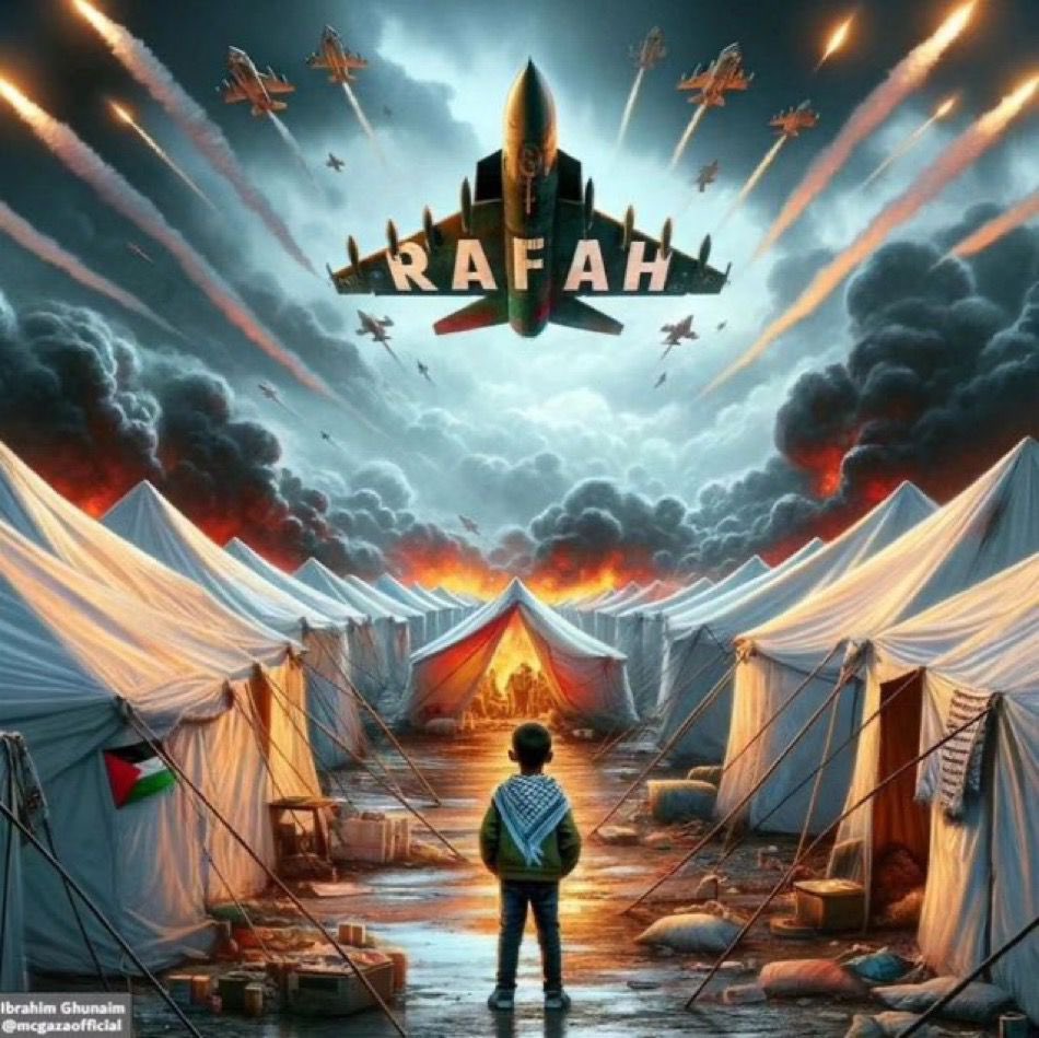 Bombing tents. This is the kind of shit that only Israel can do.

#RafahOnFire