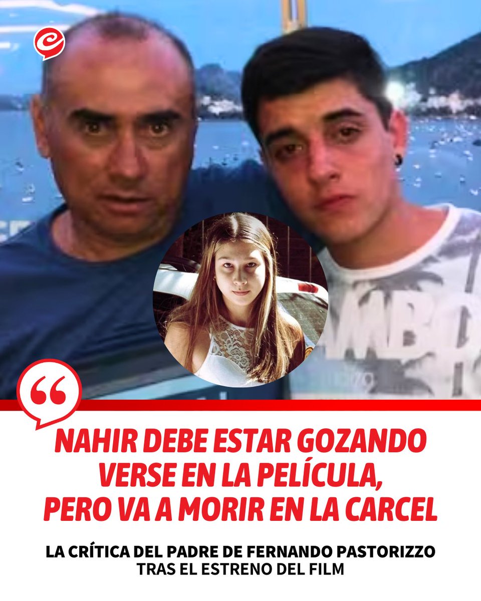 💬 'ES UNA PSICÓPATA'

🔴 Gustavo Pastorizzo, el padre del joven asesinado por Nahir Galarza, expresó su descontento con la película que retrata el crimen ocurrido el 29 de diciembre de 2017 en Gualeguaychú.

🎥 Aunque aún no la vio, la calificó de 'mamarracho' y adelantó que,