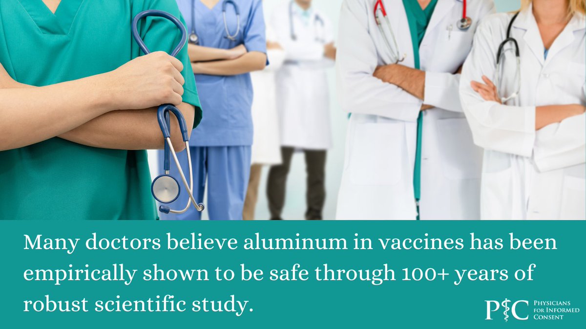 DYK many doctors believe #aluminum in #vaccines has been empirically shown to be safe through 100+ years of robust scientific study? They don’t realize its considered safe based on results of a single study, which used an incorrect input value. Learn more: picdata.org/aluminum
