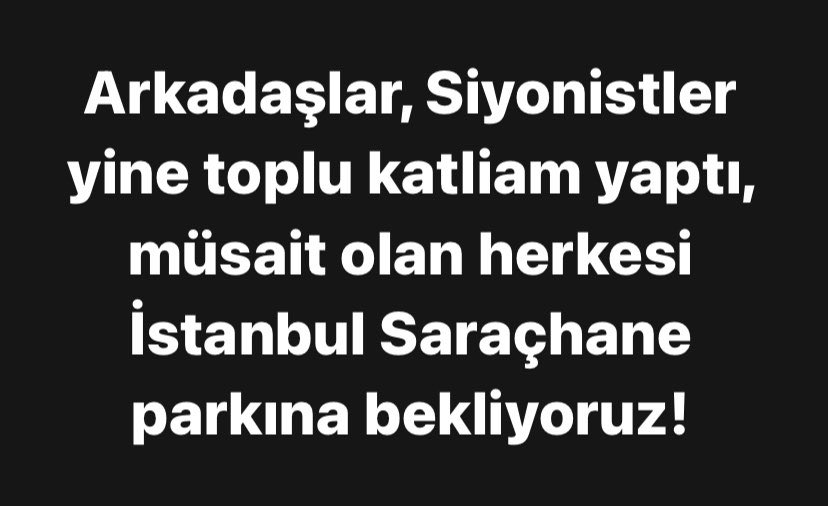 Saraçhane’ye bekliyoruz! #GazzeKanGölü #RafahOnFire