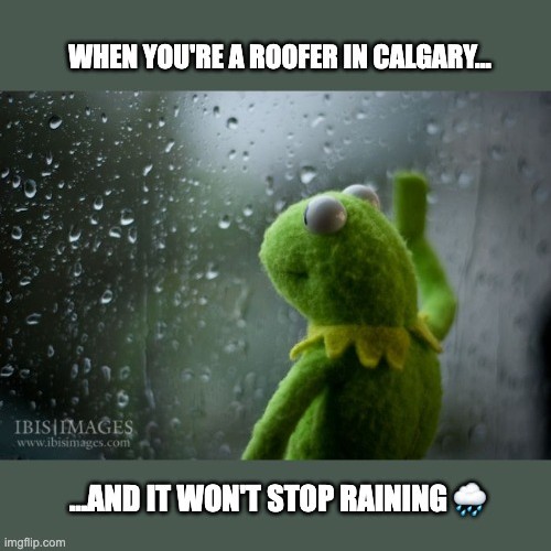 W4SRoofing's tweet image. Just another day of watching the rain instead of working on roofs 🌧️ #Calgary #RooferProblems #RainyDays