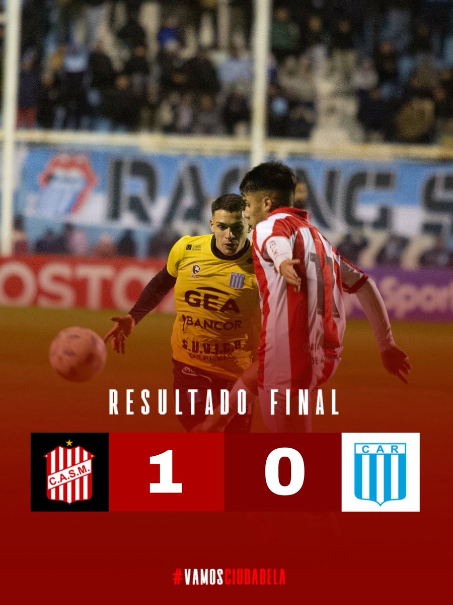 🔴⚪️ #PrimeraNacional ¡GANOOOO SAN MARTÍN! 🇦🇹 En condición de visitante, con gol de Junior Arias, el Santo venció 1-0 a Racing de Córdoba. ⚽️ #VamosCiudadela