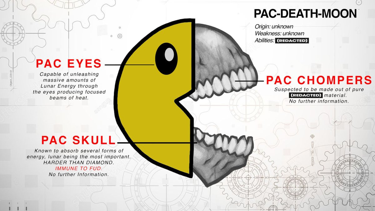 eska_nft's tweet photo. After the breaking news of @beeple attacking @pacmoon_ to take his moonbuccs back, a top-secret Pacmoonian government document has been leaked...  

Is PAC-DEATH-MOON a true ally to all pacmoonians? or an even bigger threat than Beeple? 

I guess we'll all find out soon enough... 

A GREAT WAR IS BREWING. STAY SAFU EVERYONE!

PROTECT THE $PAC