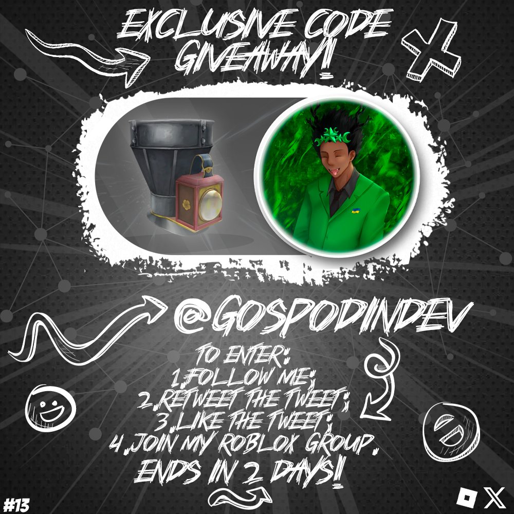 gospodindev's tweet image. 👋Hello guys! ✨Exclusive code drop!
📌Item: Smokestack Conductor Hat!
To participate, u must:
➤Follow/Retweet/Join my Roblox group.
🍀Good luck everyone!
⏱️Ends in 2 days!
❗Write your usernames below :3
#robloxgiveaway #robloxgiveaways #robloxtoycode