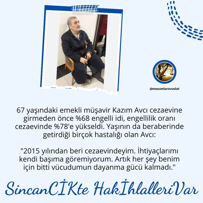 Hastanede olmasi gereken insanlari cezaevinde öldürüyorlar!

YaşlıHasta TutuklularaTahliye

@alibabacan @ErbakanFatih
@T_Karamollaoglu @dmtevgar
@yesimsalkim @sgokbakar @yildarado @nibenka
@demetakbag  @TBMMresmi #fenerağlama #Yargı
#galatasarayşampiyon 
#FenerbahcesencokYAŞA