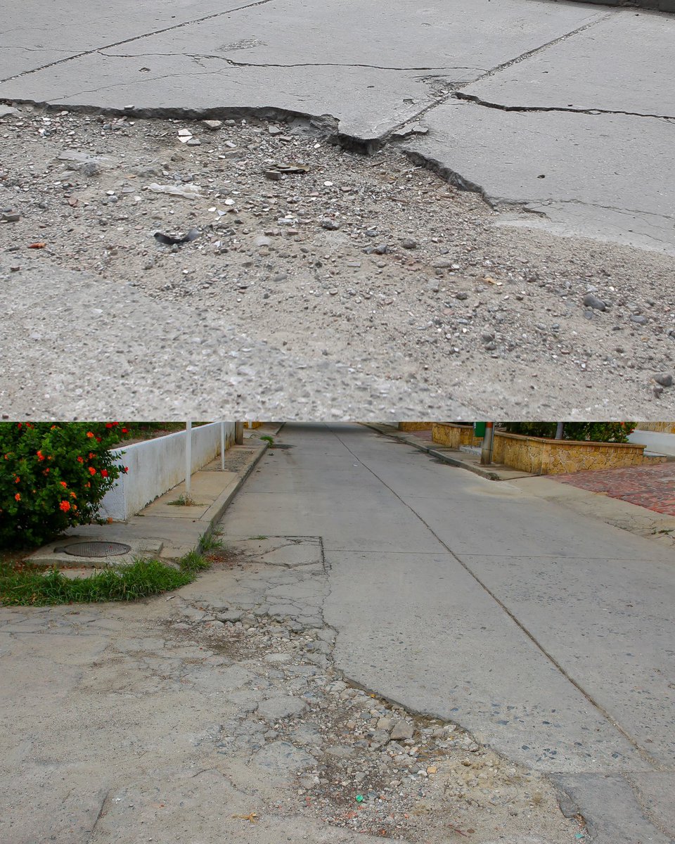 CarlosPinedoC's tweet photo. El estado de la malla vial del Distrito la recibimos en un 70% malo. Solo en El Rodadero, tendremos que invertir 4 mil millones para recuperar TODA la infraestructura vial. Esta intervención hace parte del plan de recuperación de la malla vial de la ciudad que lo dejamos plasmado en nuestro Plan de Desarrollo Distrital. Poco a poco recuperaremos El Rodadero.