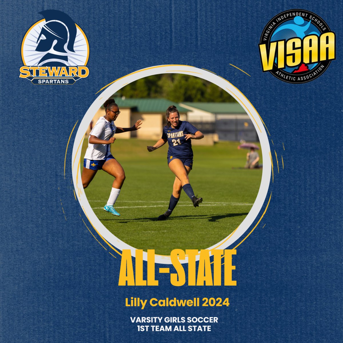 Congratulations to Lilly Caldwell ‘24 for being named VISAA DII 1st Team All State for soccer!! #GoSpartans #rvaW #804varsity @henricosports
