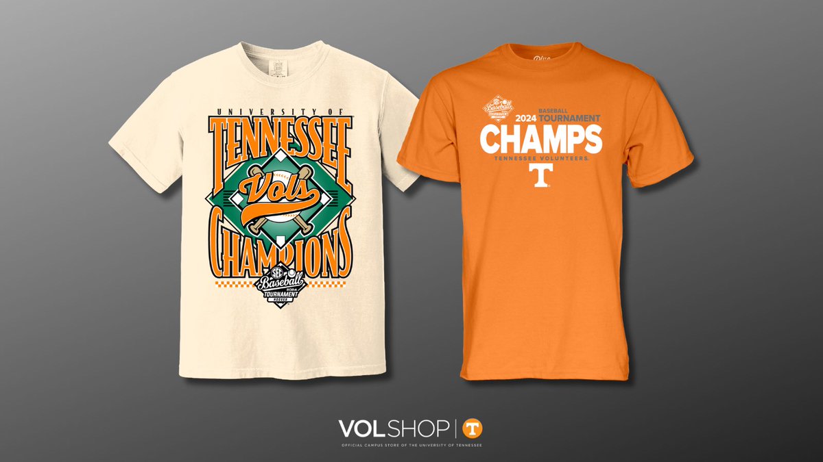 SEC Regular Season Champs ✔️ SEC Tournament Champs ✔️ Another Tennessee championship, another set of awesome tees!! utvolshop.com/Campus-Communi… 🏆