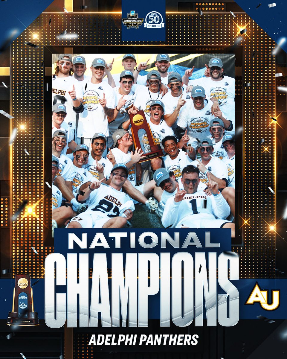 NATIONAL CHAMPIONS‼️ 💍

Congratulations, <a href="/AdelphiMLax/">Adelphi Men's Lacrosse</a> 🤝

#MakeItYours | #D2MLAX