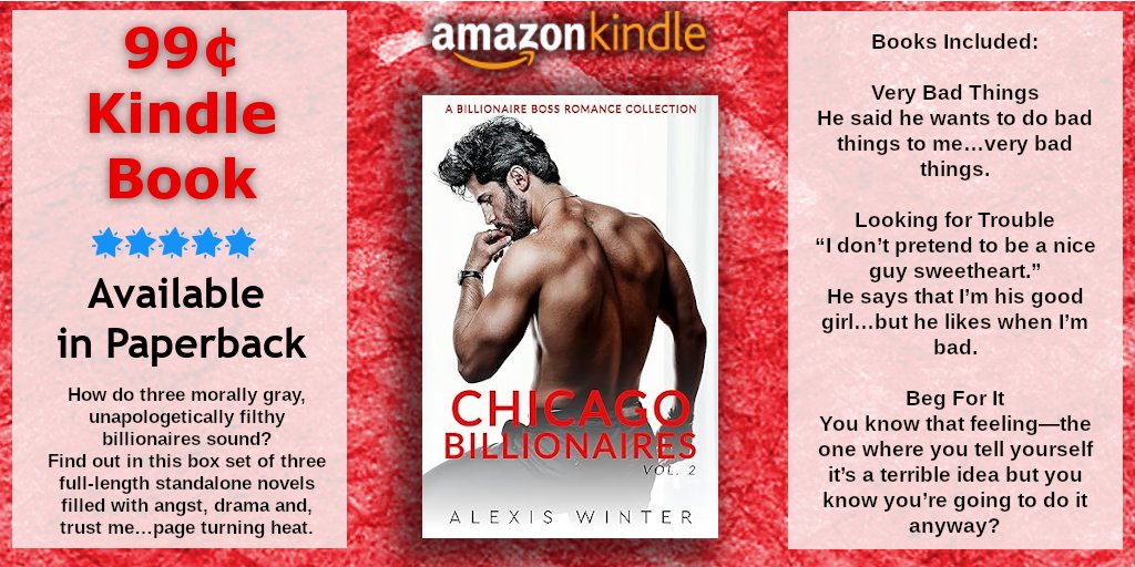 🟥 Chicago Billionaires Vol 2: A Billionaire Boss Collection 🟥 by Alexis Winter amzn.to/44roCaT
Read for free with Kindle Unlimited or grab the 99c Kindle eBook sale. You can also get the paperback book for a great read!
So much billionaire boss goodness to dive into!