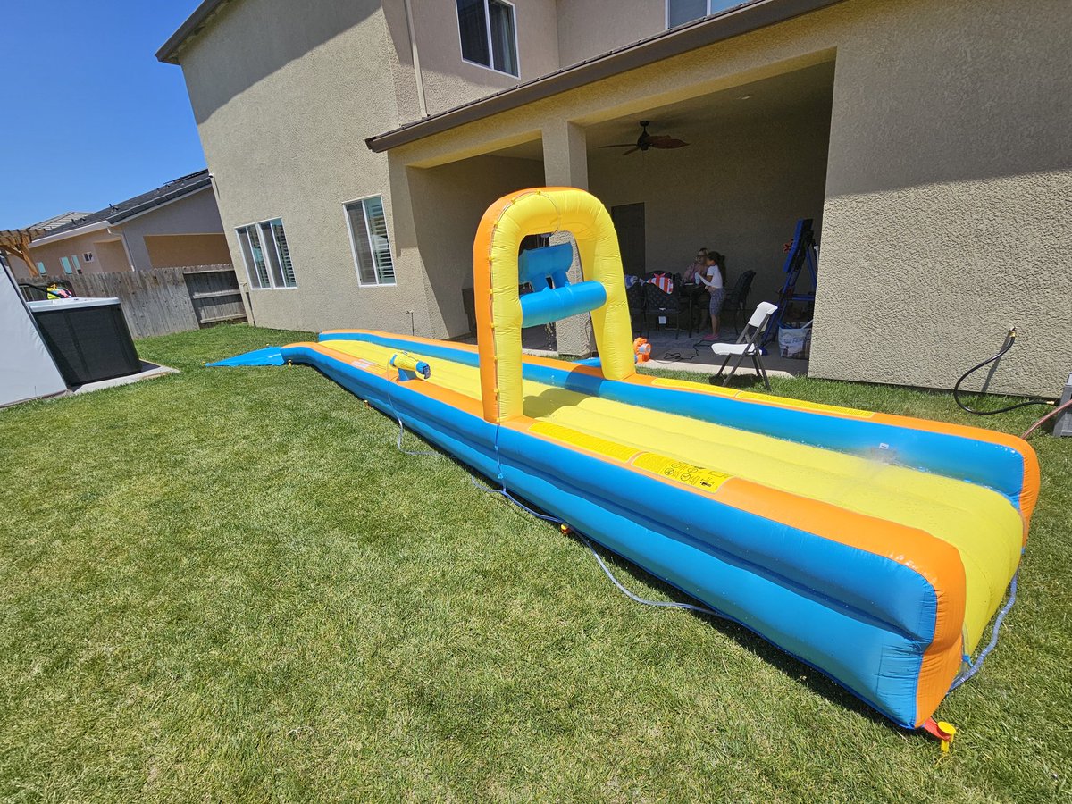 Summer vibes in full swing! ☀️ Nothing like a hot tub and backyard slides with the fam! 🌴👨‍👩‍👧‍👦 

BBQ season is here, and we’re LOVING it! 🔥

 Anyone else soaking up these sunny days at home? 

#SummerVibes #FamilyTime #BackyardBliss #slipnslideair