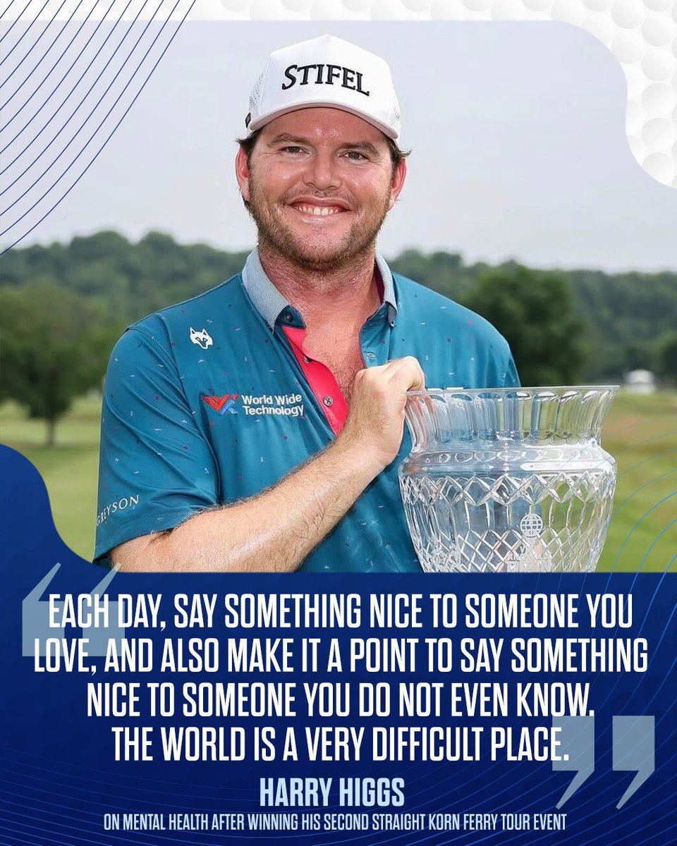 Harry Higgs shares an important message on mental health in honor of Grayson Murray. ❤️

📸 <a href="/KornFerryTour/">Korn Ferry Tour</a>