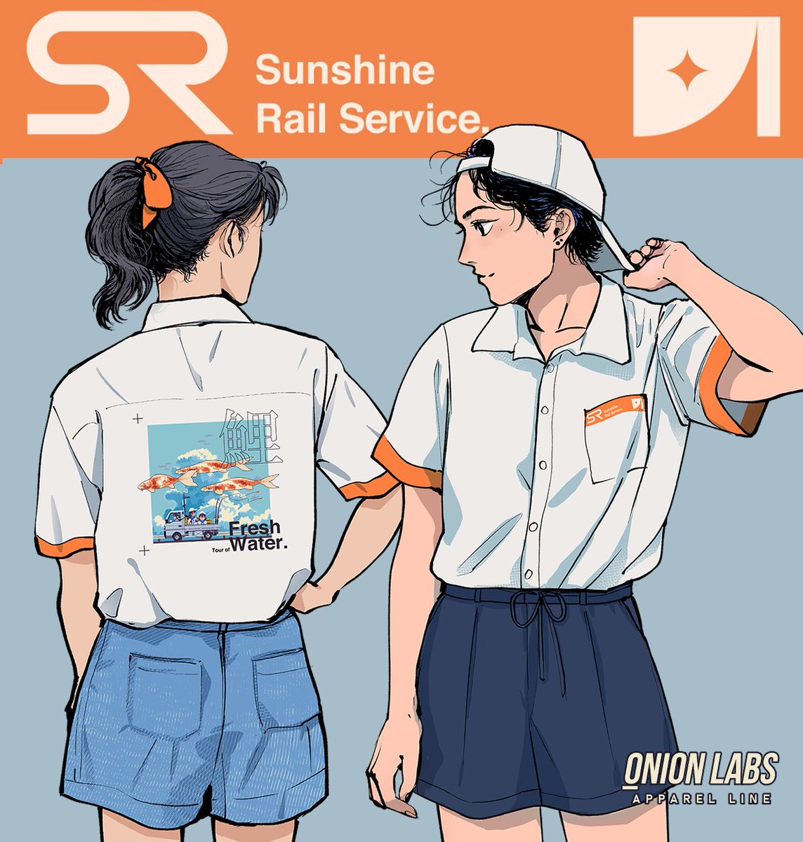 New! ✨ 
"Roadtrip"
Uchuu Summer X Onionlabs
collaboration button up shirt🚙 🐠 🐟 🌅 
This design by <a href="/instant_onion/">ONIONLABS🐟⛅ AFA Singapore</a> has a summery pixel illustration on the back and stylish pops of color~

On preorder until June 10th !