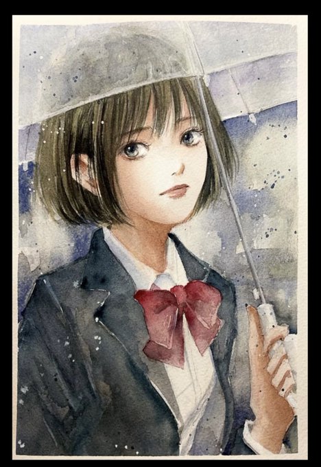 「rain transparent umbrella」 illustration images(Latest)
