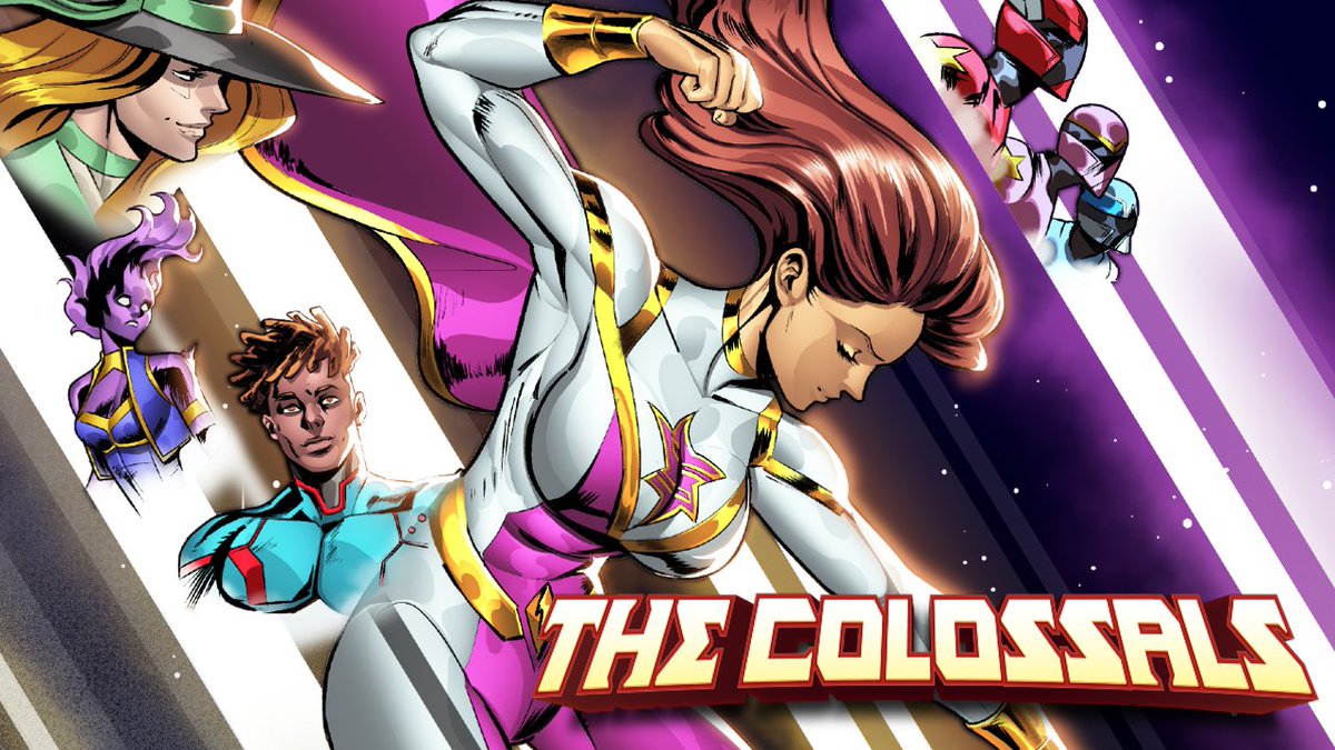 CiderHype's tweet photo. #TheColossals are a superhero team from a not-so-distant future. A group of family and friends lead by #StarSupreme, the most powerful hero on their Earth.

I didn't bother with origin stories. We begin as though it's issue #100.

Art: @leandroNR 
Colors: Daniel Grimaldi https://t.co/8cgAtG1pZd