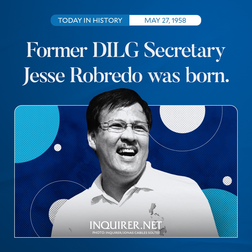 inquirerdotnet's tweet photo. On this day in 1958, former Naga City Mayor and Interior Secretary Jesse Robredo was born.

The late husband of former Vice President Leni Robredo is considered as a champion of participatory governance. He died in a plane crash on Aug. 18, 2012. https://t.co/ZZCLk8dKHf