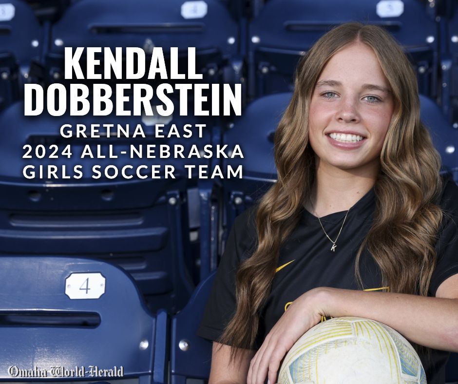Congrats to <a href="/GE_GirlsSoccer/">Gretna East Girls Soccer</a>’s Kendall Dobberstein (<a href="/25kedobberstein/">Kendall Dobberstein</a>) for being selected to the 2024 All-Nebraska girls soccer team!

Meet the team: omaha.com/sports/high-sc… #nebpreps

By <a href="/nickrubekOWH/">Nick Rubek</a>