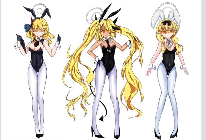 昔描いたブルアカのモブバニーでも並べて描いた気分になるか 