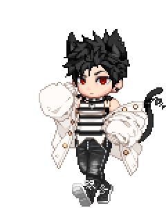 Yet another catboy Gaia Online Avi. My fondness and identification with black cats showing through once again.