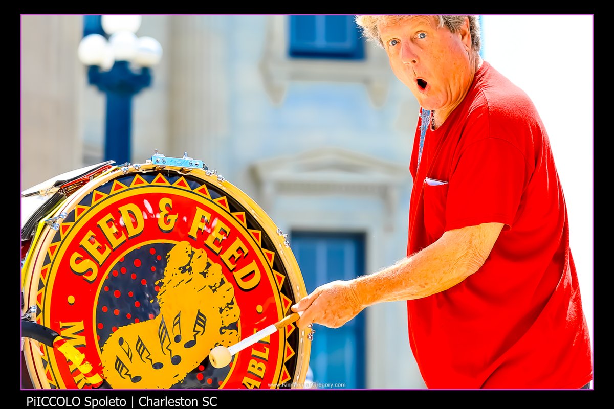 This FANtastic, Goofy, Crazy man of mine <a href="/Bribetaker/">Aleksandrs Savčuks</a> 
drummin' while we photograph the event,
honoring those who serve 
 #charleston #charlestonsc #piccolospoleto #piccolospoletofestival
