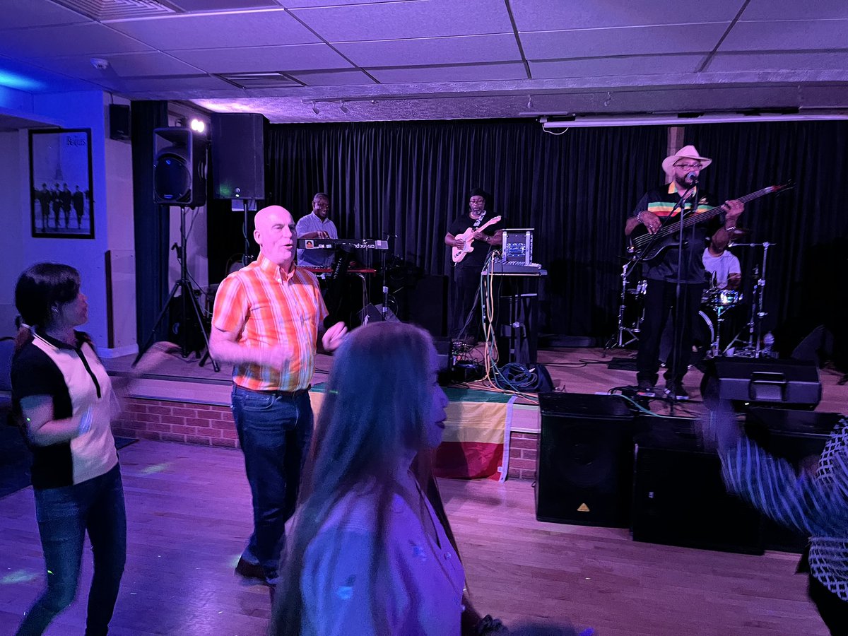 Oldhammerman's tweet photo. Another great night at the Welcome Club with Caribbean Rootz and @skaNmash Great Music and great company @RitaRGC @DJTonyCukg @gemmacroc82 @suggsmoore @cabbiewag and Paul #reggaemusic https://t.co/bvvDMwUl38