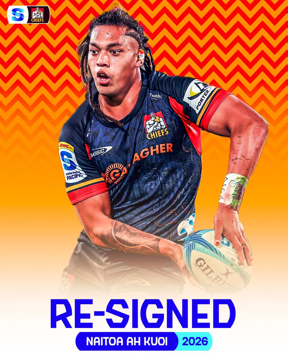 Naitoa Ah Kuoi re-signs with @ChiefsRugby until 2026 📝 

#SuperRugbyPacific