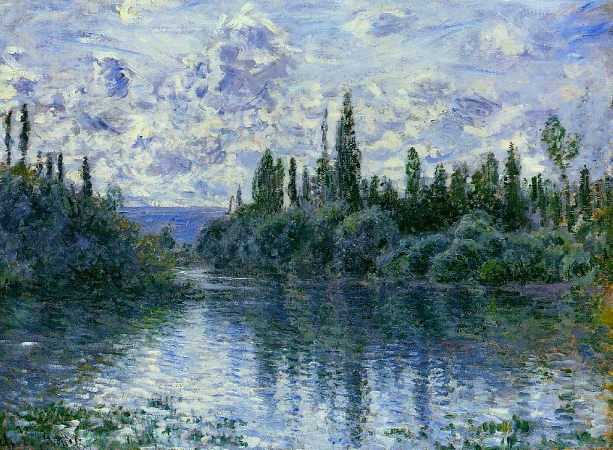 Arm of the Seine near Vetheuil, 1878 linktr.ee/monet_artbot