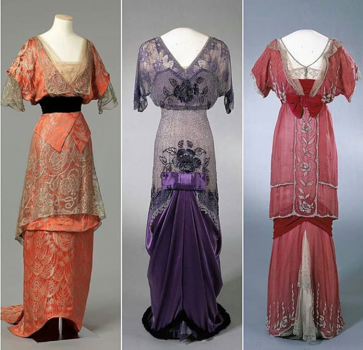 Edwardian dresses 1910-1915.
