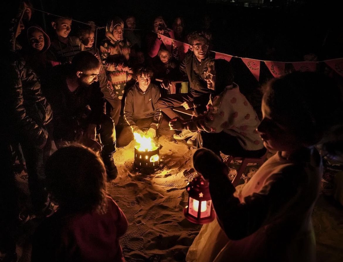 The camp that was bombed in Tal Al-Sultan in Rafah is the same camp where a family decorated their tent for Ramadan to bring joy to their children and alleviate the effect of war. I wonder if this family is still alive… Photo credit: @BelalKhaled