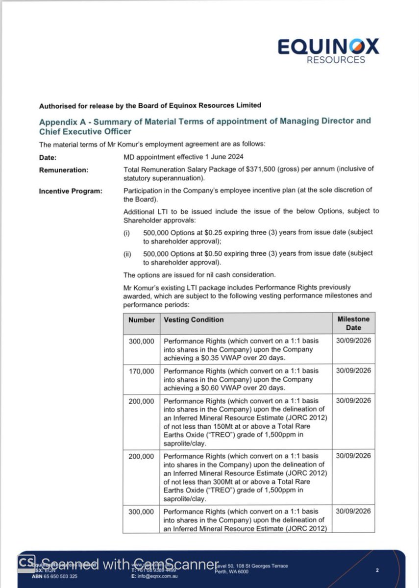 $EQN Equinox Resources appoints Zac Komur as Managing Director As we grow Equinox Resources, we need to ensure that we have the right skill sets at the executive level to execute and deliver on both our Hamersley #IronOre deposit and our Brazilian #RareEarth projects 👇👇