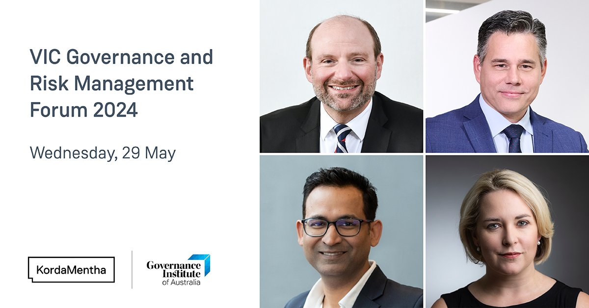 Brendan Read, Tony Vizza, Annie Hagar (CyberGC) and Akash Mittal (AISA) share best practices for executives to increase cyber resilience and transform their organisations from vulnerable to secure at the <a href="/GovInstAus/">Governance Institute of Australia</a> Governance and Risk Forum. Register now governanceinstitute.com.au/events/e07619-…