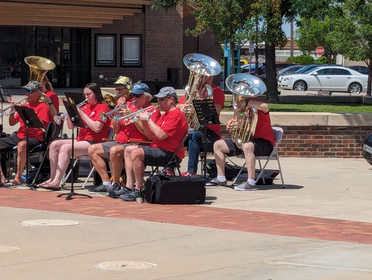 gregpbergman's tweet photo. Intrepid Brass concert in Wichita today. It's fun to play with such cool people, including my son. https://t.co/fbvoGstaTQ