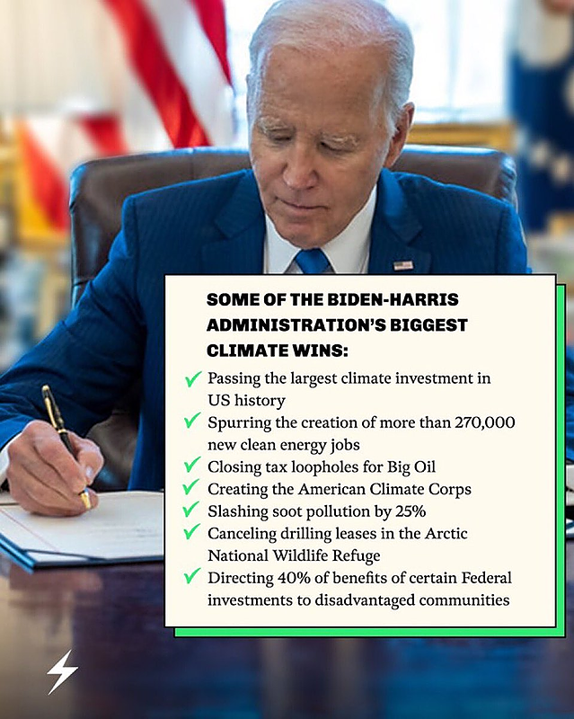 While his predecessor gave billions of dollars in handouts to Big Oil, President Biden has made historic clean energy investments and created new, renewable energy jobs to protect our little blue planet. 🌎 We'll take #BidensClimateRevolution any day!