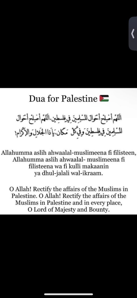 Pour tous les frères musulmans oubliez pas vos duhaa pour la Palestine !!❤️🇵🇸