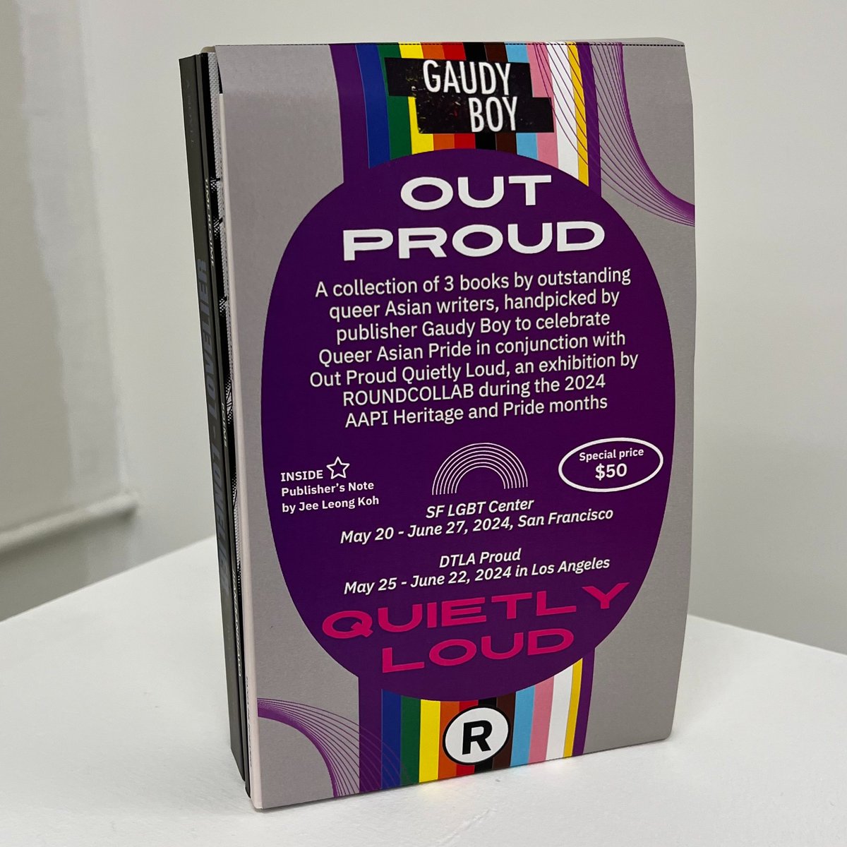 Gaudy Boy (@gaudyboysu) on Twitter photo We are pleased to partner with <a href="/roundcollab/">ROUNDCOLLAB</a> in presenting "Out Proud Quietly Loud: An Exhibition Celebrating Queer Asian Pride."
A special bundle featuring authors, Tania De Rozario, Jhani Randhawa, and Daryl Qilin Yam will be on sale! 🤗
Read more here: roundcollab.art/exhibitions/13… We are pleased to partner with <a href="/roundcollab/">ROUNDCOLLAB</a> in presenting "Out Proud Quietly Loud: An Exhibition Celebrating Queer Asian Pride."
A special bundle featuring authors, Tania De Rozario, Jhani Randhawa, and Daryl Qilin Yam will be on sale! 🤗
Read more here: roundcollab.art/exhibitions/13…