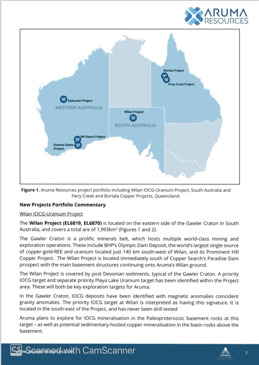 $AAJ Aruma has acquired a portfolio of #copper and #uranium exploration assets in tier-1 mineral precincts in South Australia and Queensland 👇