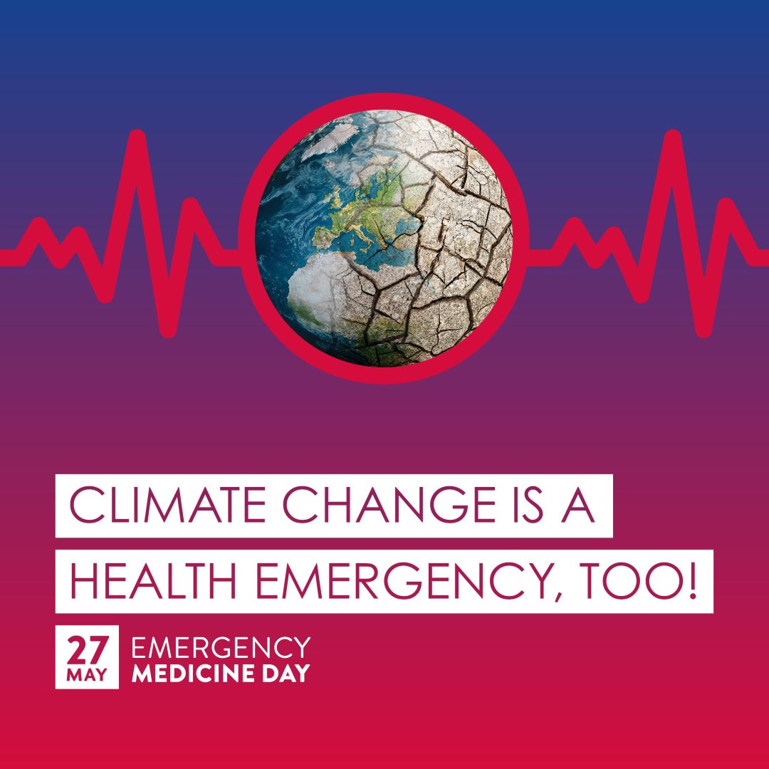 This year, Emergency Medicine Day is dedicated to the impact of climate change on Emergency Medicine. According to the World Health Organisation, climate change is humanity’s biggest health threat. Learn more and take action: emergencymedicine-day.org/take-action/