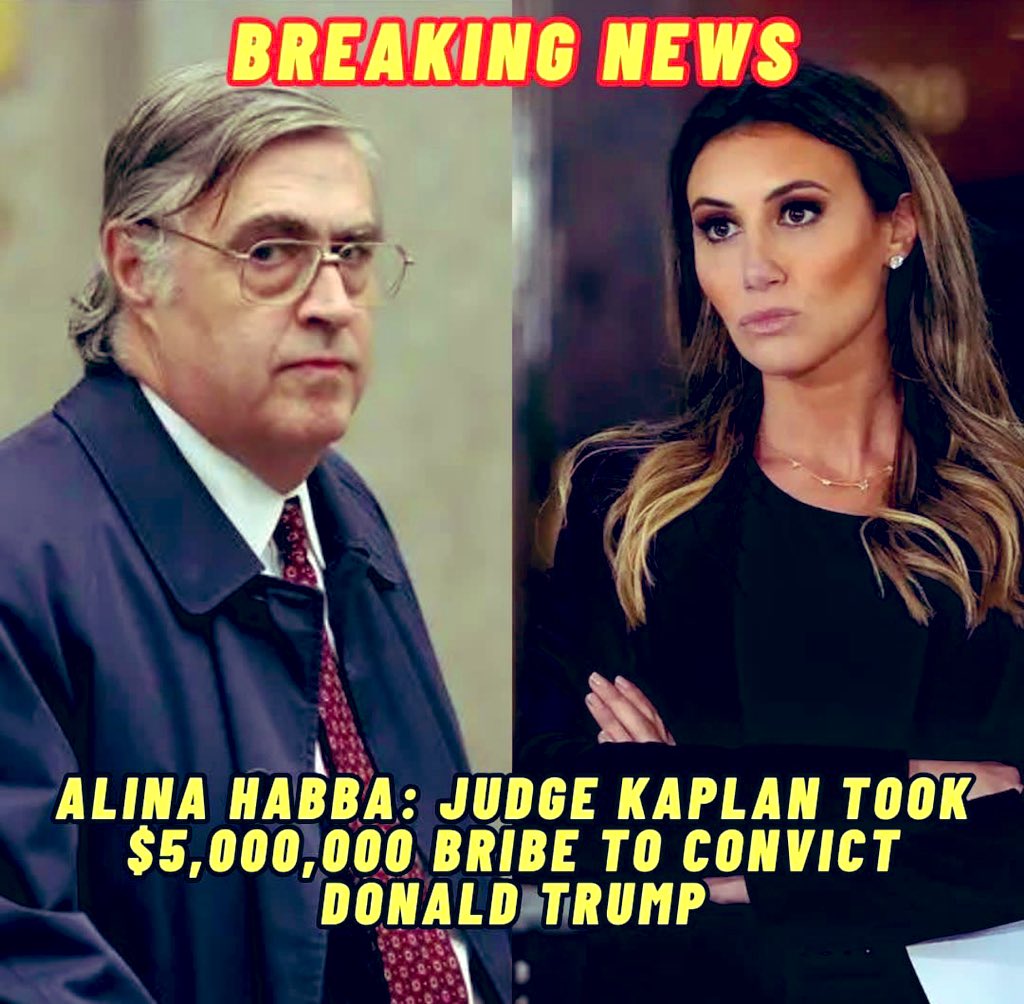 Alina Habba: Judge Kaplan took $5,000,000
Bribe. Why is this not front page news on every newspaper 👇