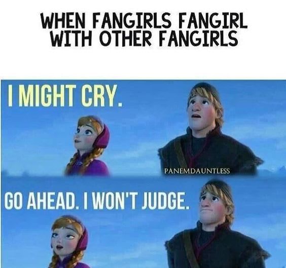 No judgment here fangirls. 😆

[ 🤪 Meme Credits: Bookbub ]

#fangirls #booksmemes #bookhumor #bookishmemes #books #fangirlproblems