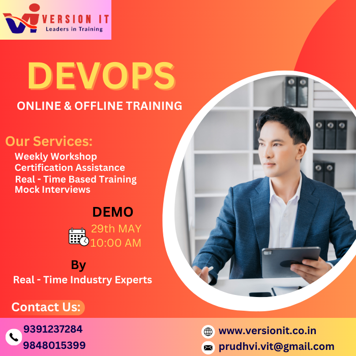 VersionitCloud's tweet photo. DevOps Training with Placements Assistant
📷New Batch Online/Offline Demo
📷Date: 29th MAY 2024
📷Timing: 10:00 AM
📷Duration: 2 to 2 1/2 MONTHS
Visit Our Website: https://t.co/PeYcZXmVFt

#bestdevopstraininginhyderabad #devops #training #bestdevopscourse  
@9391237284/9848015399 https://t.co/m9J32eeGAH