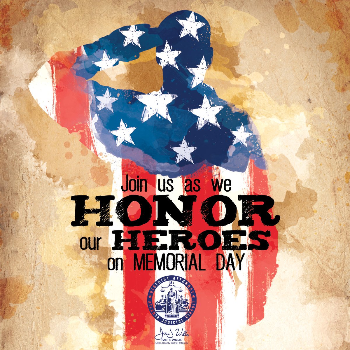 Honoring those who made the ultimate sacrifice for our country. Their courage inspires us as we pursue justice. Grateful for all who served.

#MemorialDay #HonorAndRemember #NeverForget #ServiceAndSacrifice #Gratitude #FultonCounty #FultonCountyDA