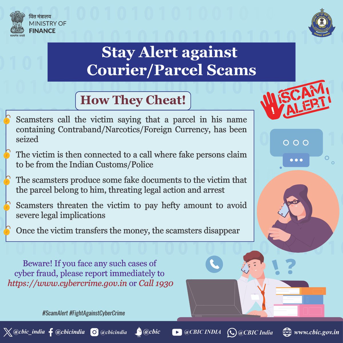 Stay alert against Courier/Parcel Scams!