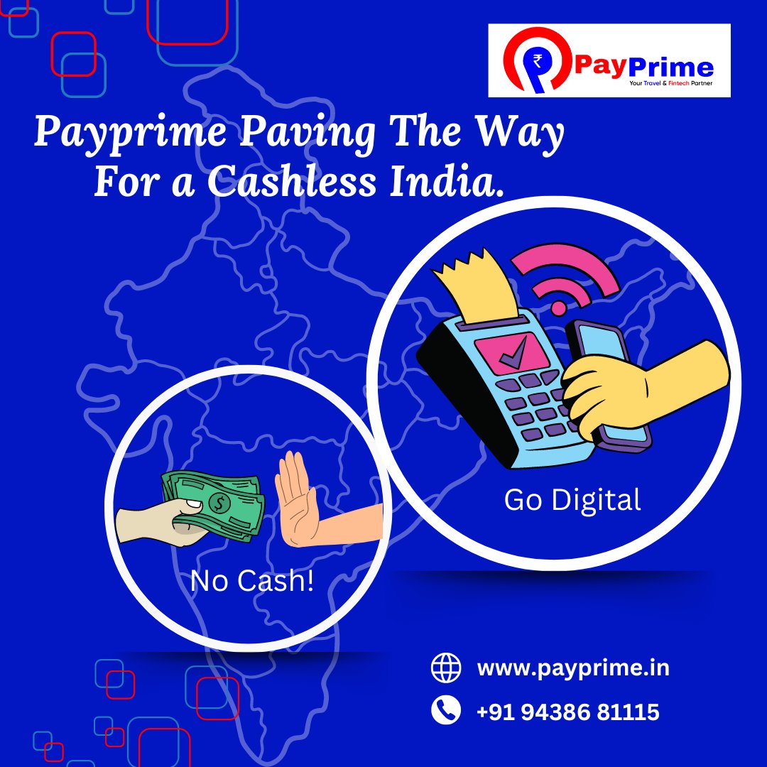 Join the revolution with Payprime - Creating a cashless society, one transaction at a time. #DigitalIndia #CashlessEconomy
#payprime #cashlessrevolution #digitalpayments #india
