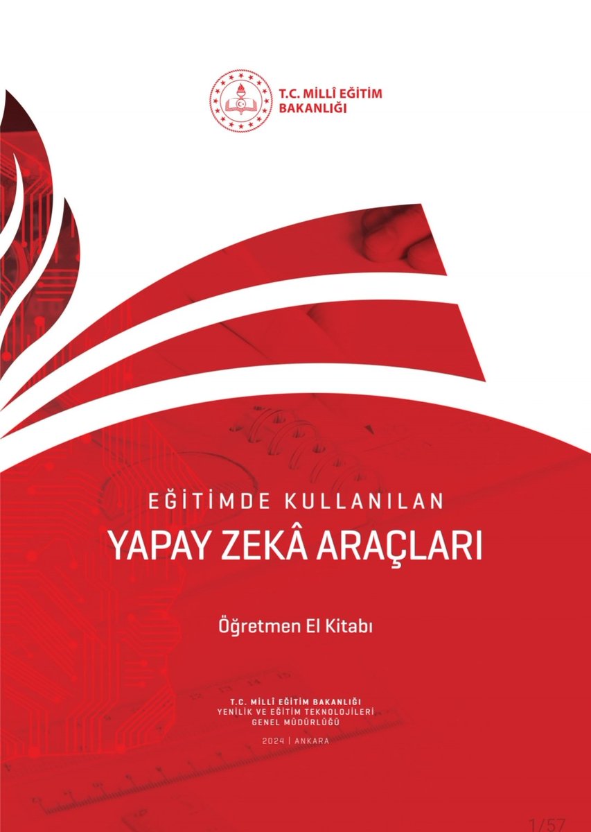 "Yapay Zeka Teknolojileri" alanında çalışma yapan öğretmenlerimiz için bakanlığımızın paylaştığı kaynaklar ve sizler için bir araya getirdiğim faydalı olabilecek diğer tüm pdf ler.

drive.google.com/drive/folders/…