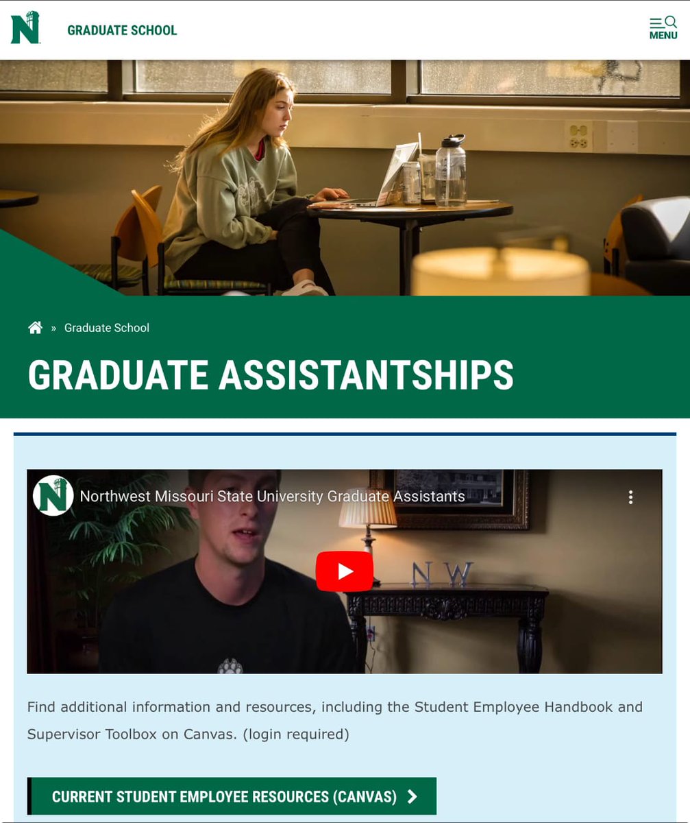 Graduate Assistantship at Northwest Missouri State & get your grad studies funded!  ➡️  Find an assistantship that fits your program! #FundingOpportunity #Echoesofinsight