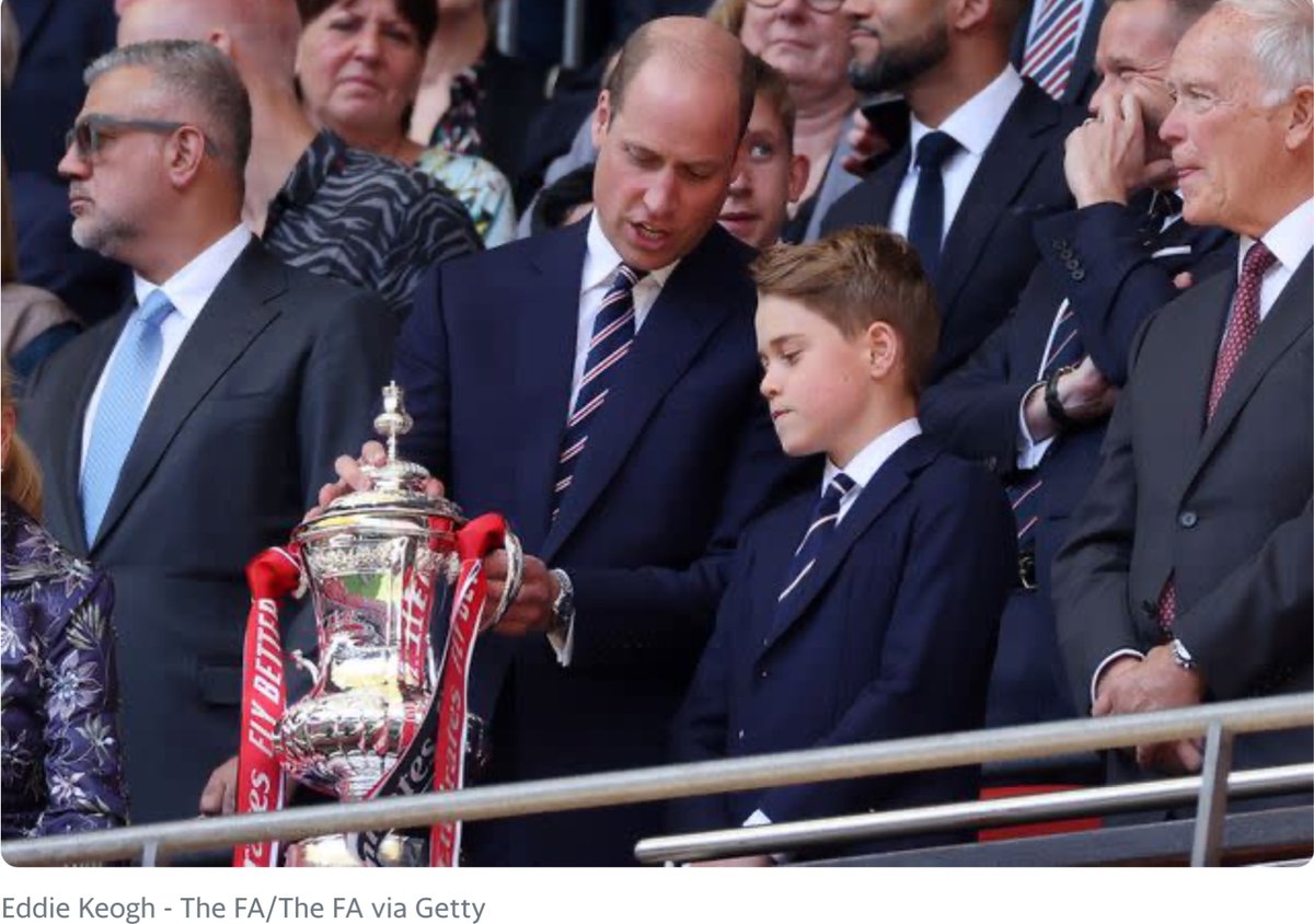 This Little Boy Seems To Have The Weight of The World’s Grief on His Shoulders! He‘s Being Used By @KensingtonRoyal #PrinceWilliam Attends Soccer Championship with #PrinceGeorge After Canceling Royal Duties #KateIsGone #PrincessCatherine #WhereIsKate #BuckinghamPalace #Middletons